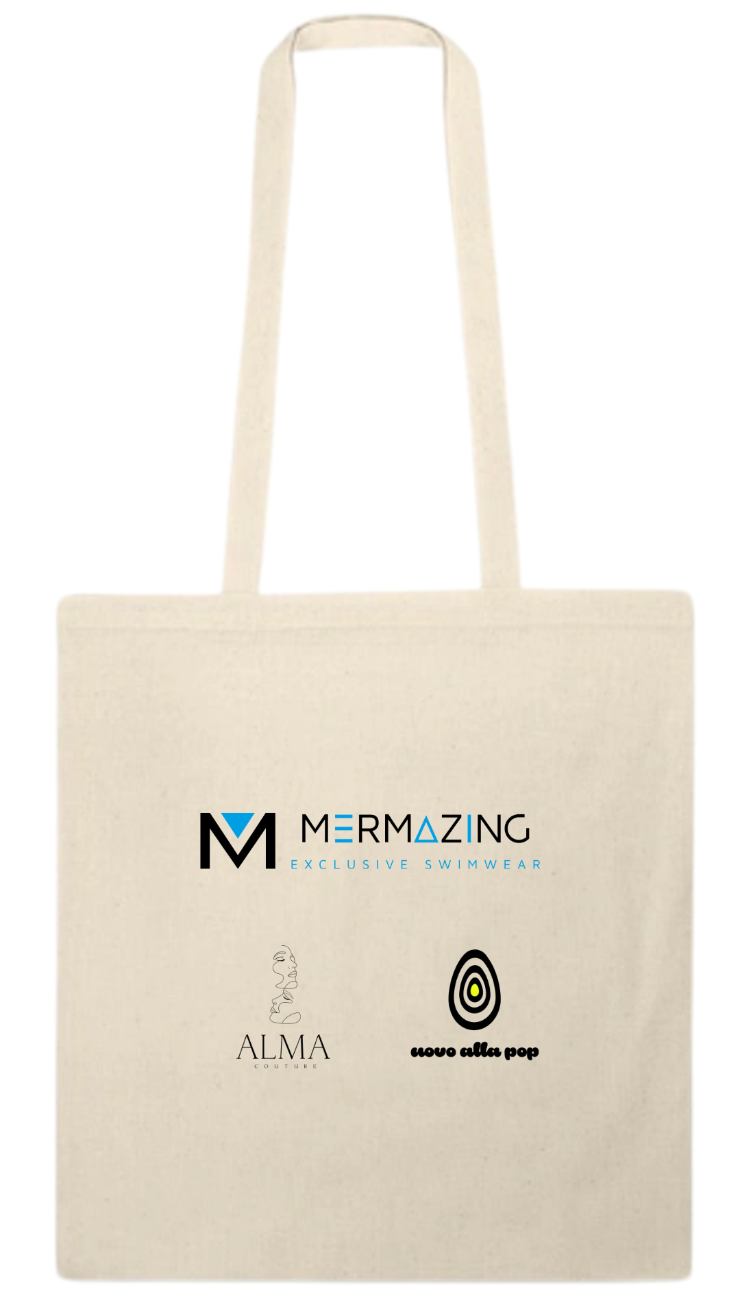 borsa di tela retro con loghi